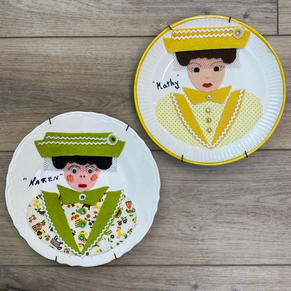 Mid Century “Karen” Decorative‎ Plate Set - Picture 1 of 10